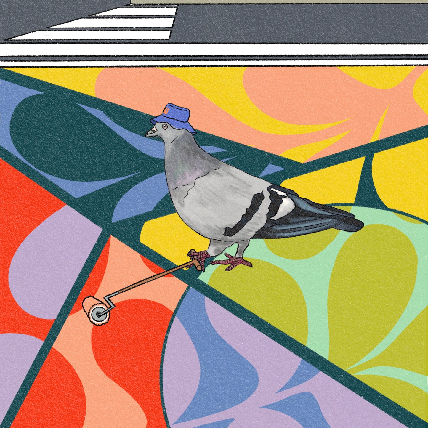 Kaleidoscope Pigeon Vinyl Sticker