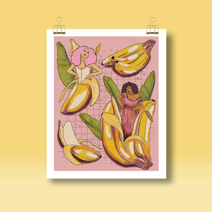 Banana Ladies Art Print