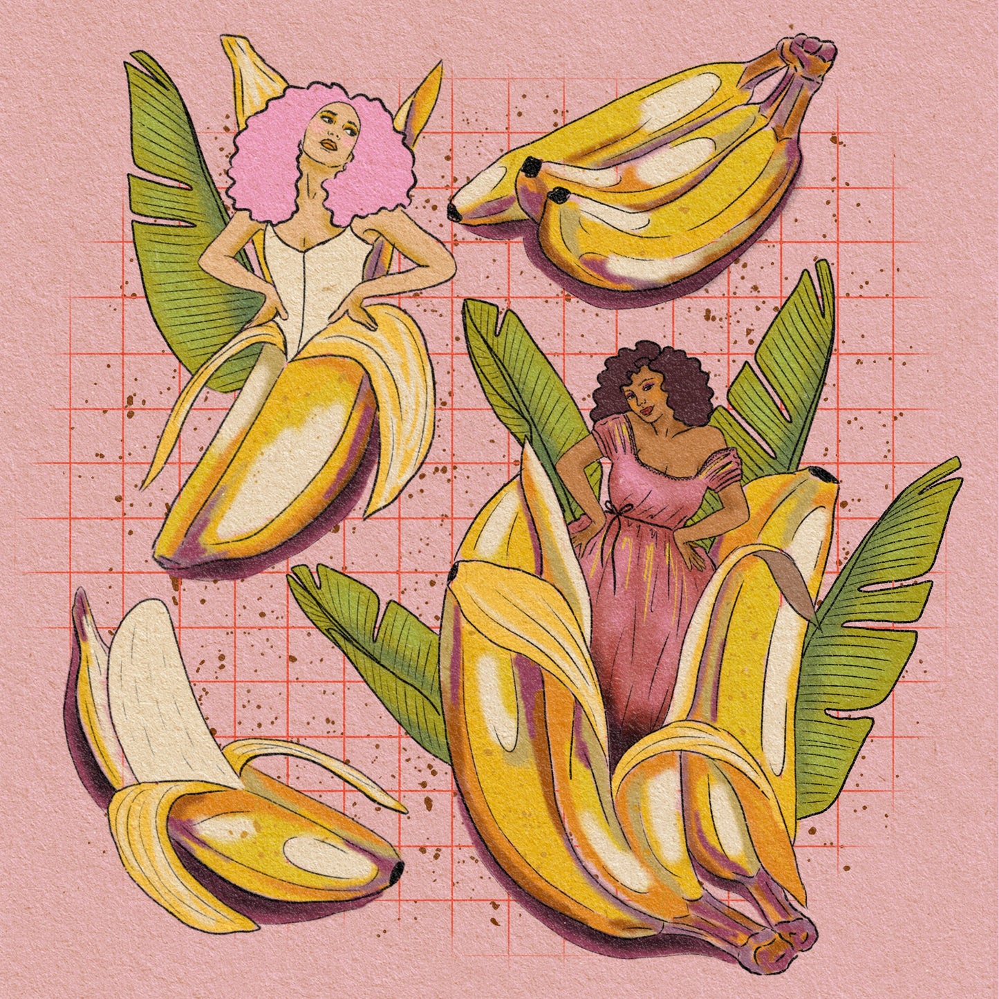Banana Ladies Art Print