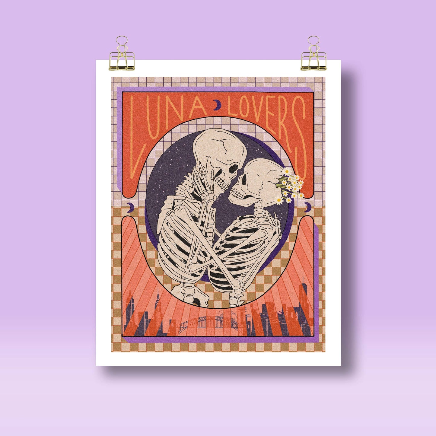 Luna Lovers Art Print