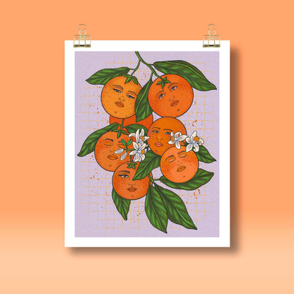 Orange Gals Art Print