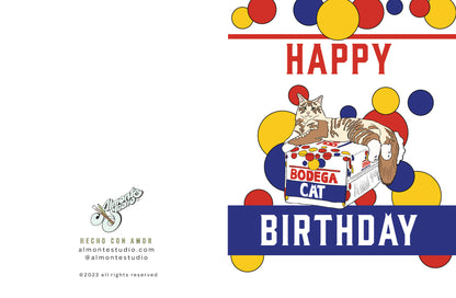 Bodega Cat Birthday Card
